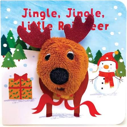 Jingle, Jingle, Little Reindeer Finger Puppet Christmas Board Book Ages 0-4 (Finger Puppet Board Book) by Cottage Door Press